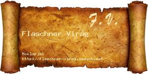 Flaschner Virág névjegykártya